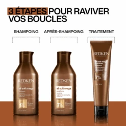 Soin Sans Rinçage Hydratant All Soft Mega Curls Redken 150ml -Produits de Coiffure Magasin rdk7 routine 03812.1684847326